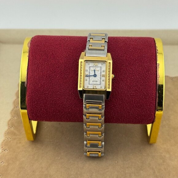 Vintage Jean Fendi Tank Style Swiss Made Watch Sapphire Crystal Roman Numerals - Picture 3 of 8